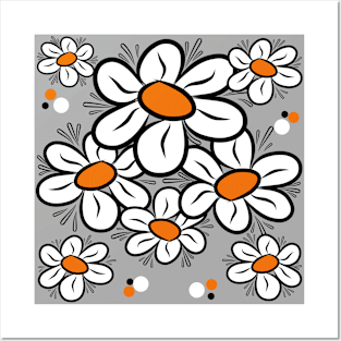 daisies blooming daisy flowermeadow blooms Posters and Art